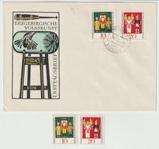 Znaczki NRD, FDC i list.: „Erzgeb. Sztuka ludowa", 1967, Mi.1333-34.#171