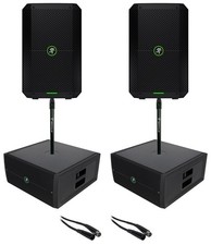 Mackie Thump Go Package 2 Thump GO 8" Portable Rechargeable DJ PA Speakers Subs