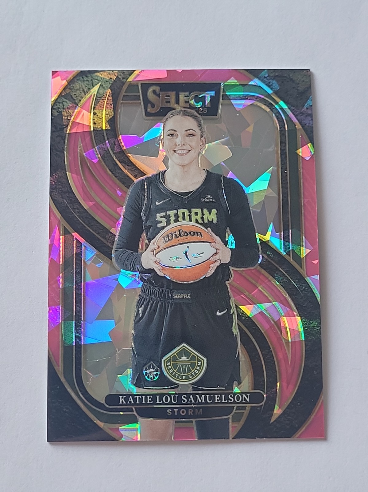 2025 Select WNBA Katie Lou Samuelson Pink Ice Prizm #143 Premier Level Storm