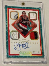CJ McCollum Auto Game Worn Patch Jersey Number #03/10 = 1/1 Hawks Blazers