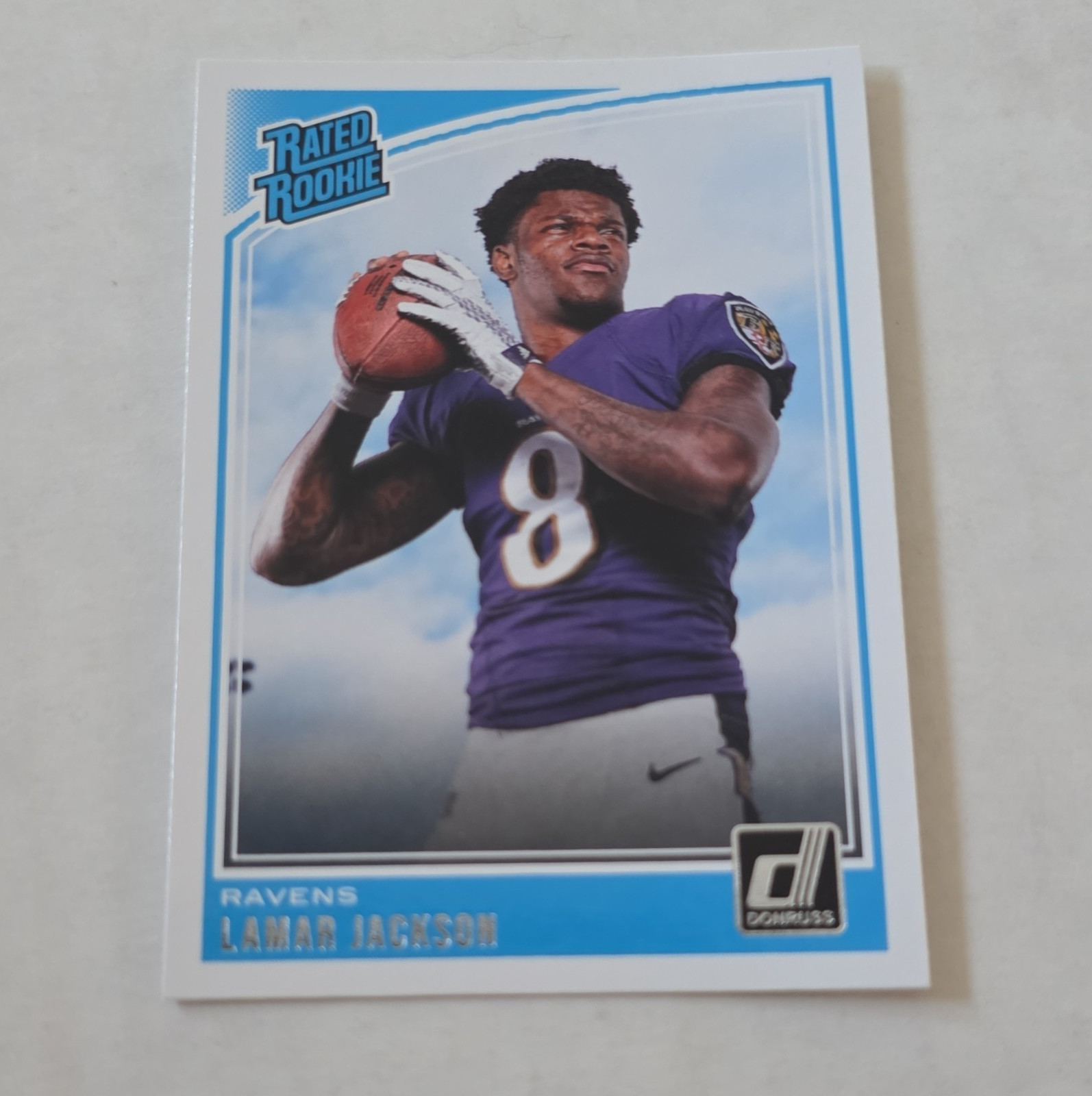 Panini 2018 Donruss Rated Rookie #317 Lamar Jackson Baltimore Ravens NFL Card