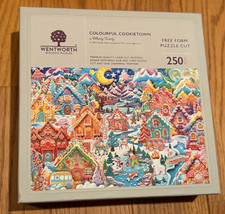 Rare Wentworth "Colorful Cookietown  250 piece Wooden Jigsaw Puzzle