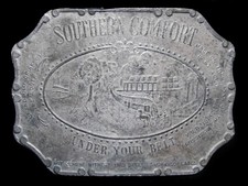 ND09146 VINTAGE 1970s  SOUTHERN COMFORT UNDER YOUR BELT  BOOZE BELT BUCKLE