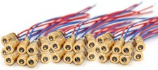 5V 650nm 5mW Mini Red Dot Laser Head Module 6mm OD Leads