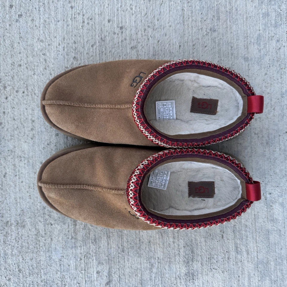 Zapatillas UGG Tasman Plataforma Mujer 9 Marrón Gamuza Forradas de Piel de Oveja Sin Cordones Foto 2 de 4