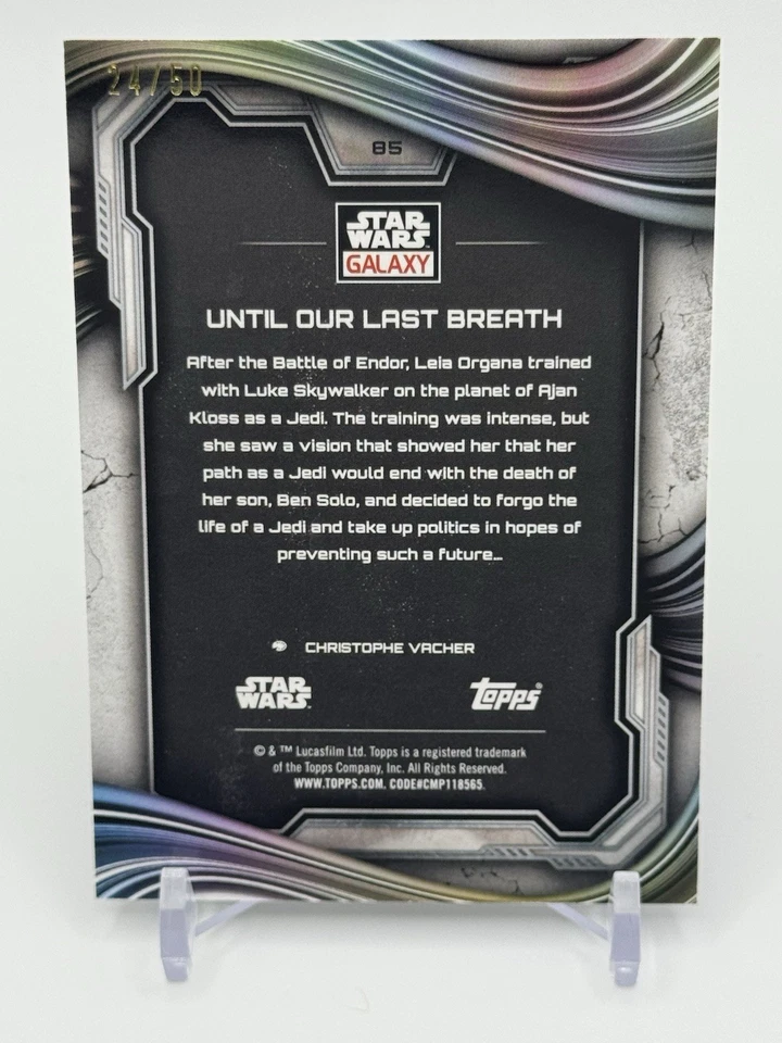 2025 Topps Star Wars Galaxy Until Our Last Breathe No85 — Mojo Refractor 24/50 - Изображение 2 из 3