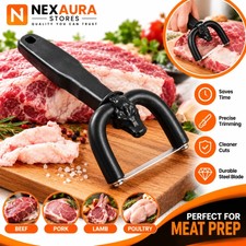 Handheld Fat Trimmer For Beef  Pork,U-Shaped Curved Holder Targets Surface Fat