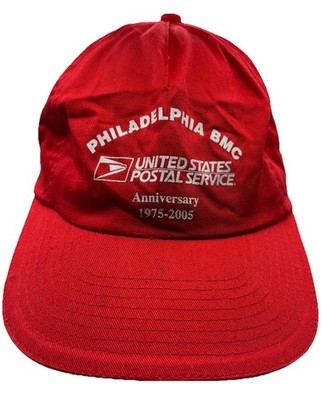 Vintage USPS Philadelphia BMC Hat 30th Anniversary 1975-2005 Cap Red Strapback