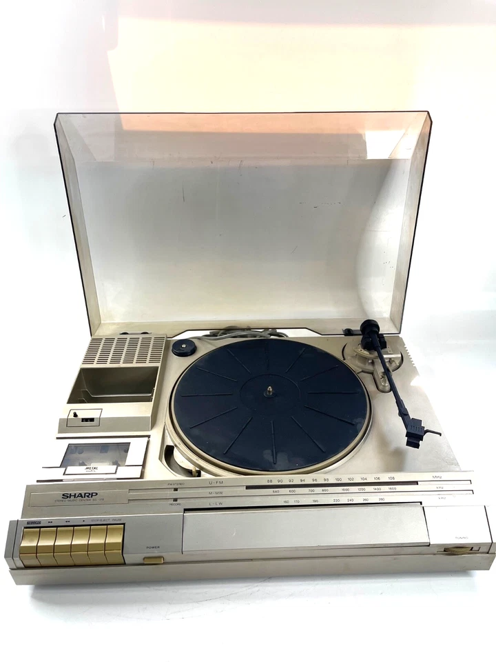 Sharp SG 170H Stereo Music Center Schallplattenspieler Kassentten recorder Radio - Bild 2 von 4