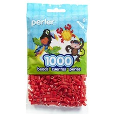 Perler Beads Red Fuse Beads 1000 Piece Pack for Kids Crafts DIY Projects