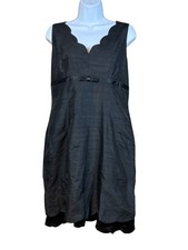 Adrianna Papell Black Size 14 Knee Length Sleeveless Dress