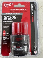 Milwaukee Electric 48-11-2425 M12 Red Lithium High Output Cp2.5 Battery Pack