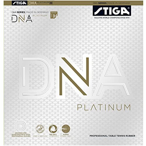 Stiga Revêtement de Tennis de Table DNA Platinum XH, 2.3, avec Une adhérence supérieure et Une Rotation optimisée, Noir Stiga Revêtement de Tennis de Table DNA Platinum XH, 2.3, avec Une adhérence supérieure et Une Rotation optimisée, Noir