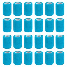 Self Adhesive Bandage Wrap 177" x 3", 24 Pcs Wrap Tape, Light Blue