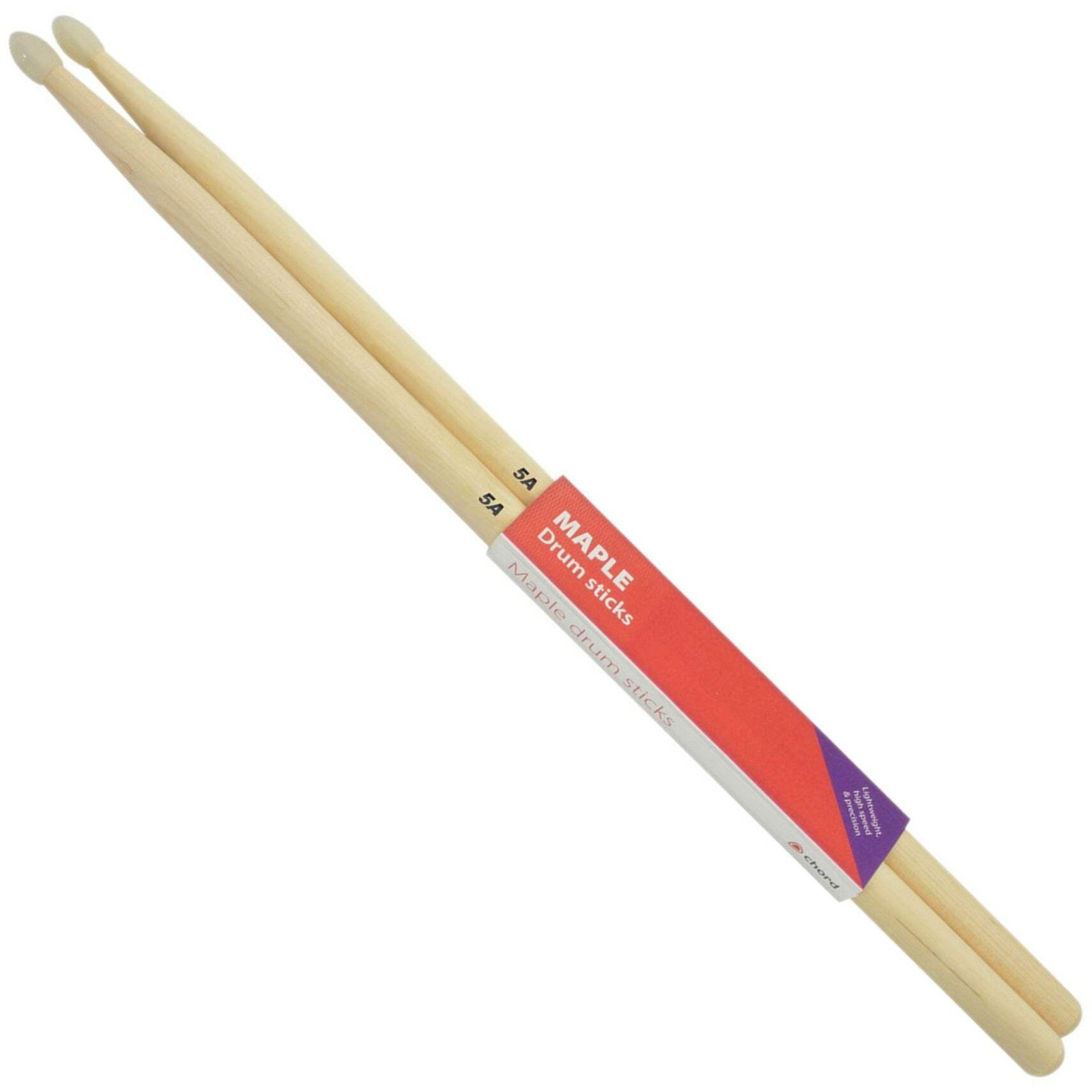 Chord Maple Drumsticks 5A NYLON TIP Pair