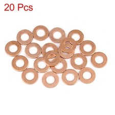 Copper Washer Flat Sealing Gasket Ring Spacer for Car 7 x 15 x 1.5mm 20pcs