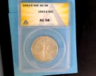 Photo of a 1943-S Walking Liberty Half Dollar from an eBay listing that sold on Jul 18, 2026