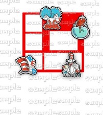Disney Cat In The Hat v1  overlay 12 x 12 with Scrapbook Paper Pieces, Die cuts