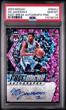 2023 Mosaic GG Jackson II Fast Break Autograph  Pink /15 #FB-GGJ PSA 10