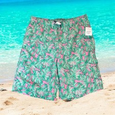 NWT Crown Ivy Swim Trunks Boys Size XL Mesh Lined Tropical Beach Shorts