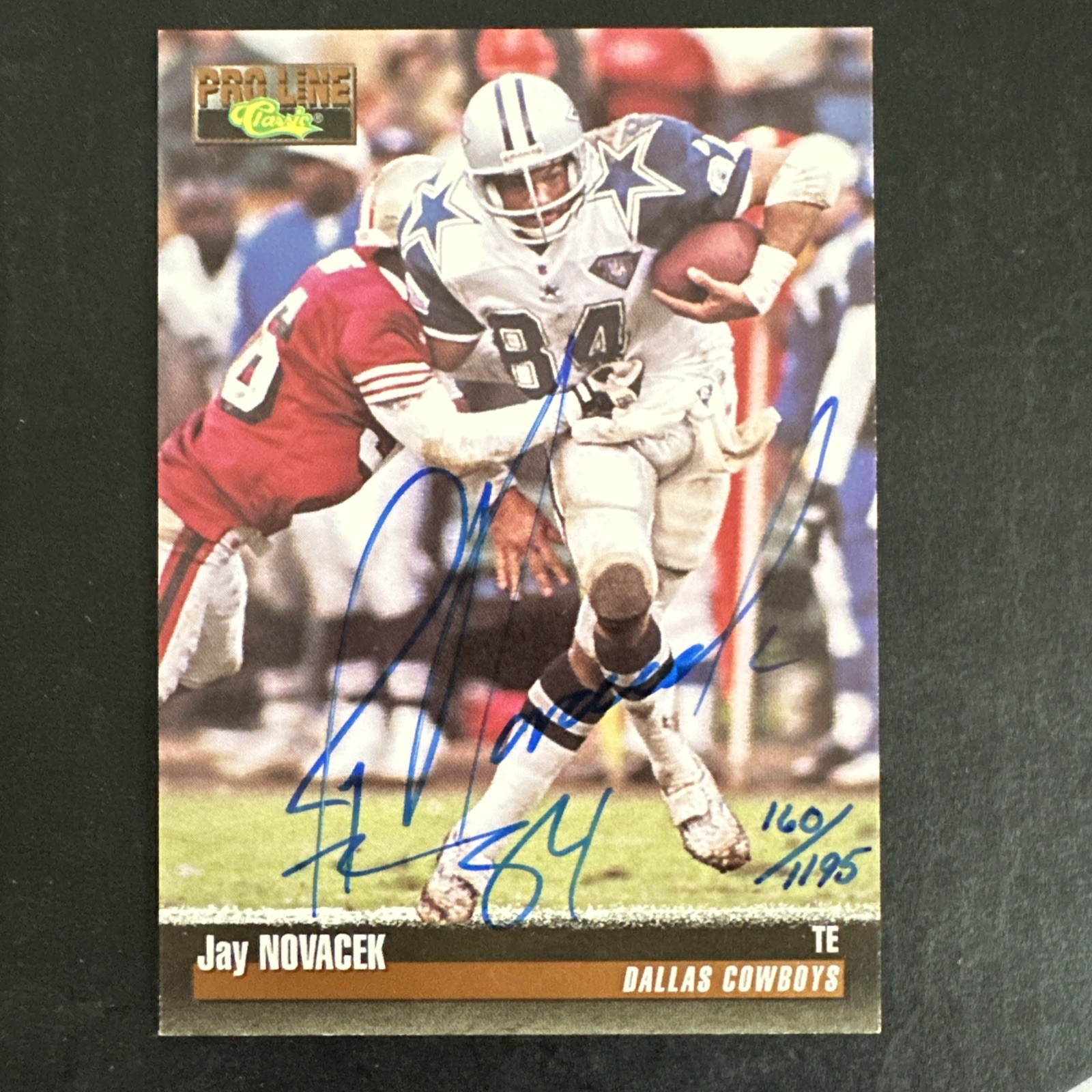 1995 Classic Pro Line Autographs #244 Jay Novacek Dallas Cowboys Auto /1195