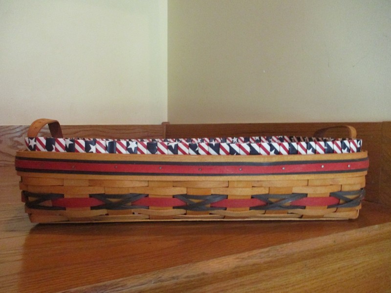 Longaberger Star Spangled Serving Tray Basket Set 2 Protec *shipping included!*