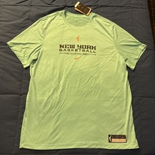 NWT Nike WNBA New York Liberty Team Issue Warmup Men XL Mint Green Dri-Fit Shirt