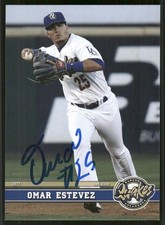 2017 Cucamonga Quakes OMAR ESTEVEZ Signed Card autograph auto DODGERS CUBA