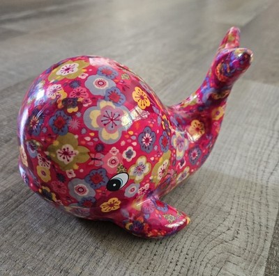 Pomme Pidou Moby The Whale Money Bank EUC Pink Colorful