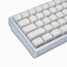 White Jade keycaps Set,Double Shot PBT keycaps 60 75 100 pecent,Ceramic Cream...