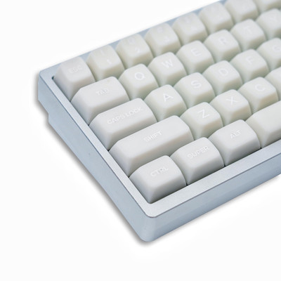 White Jade keycaps Set,Double Shot PBT keycaps 60 75 100 pecent,Ceramic Cream...