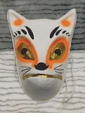 Fox Japanese Washi Paper Mask Halloween Festival Costume Accessory