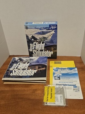 Microsoft Flight Simulator 5.10 PC 3.5'' Disk MS-DOS Disks Still Sealed