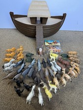 ARCO Noah's Ark Playset Original Vintage 1970's Ark Noah 53 Animals