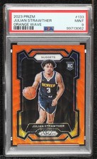 2023-24 Panini Prizm Orange Wave 34/60 Julian Strawther #133 PSA 9 MINT 0xh3