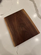 Large Walnut Cutting/Charcuterie Board, Rustic, Live Edge. 11 x 13 x 1  1/2