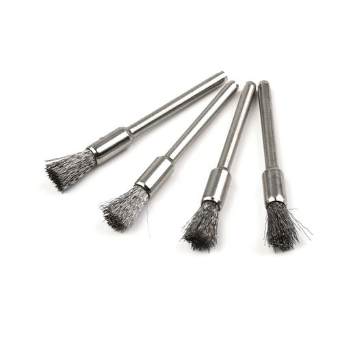 10pcs Drahtbürsten Drehwerkzeug Edelstahl Messing Rostentfernung Silber - Bild 7 von 12