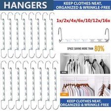 Space Saver Coat Hanger Magic Wonder Metal Wardrobe Clothes Hangers Organizers