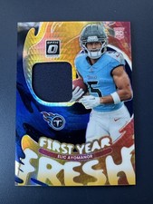 2025 Panini Donruss Optic - First Year Fresh Elic Ayomanor #FYFBH-EAR Blue Hyper