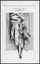 1925 H. Gilbert Levin Chicago Advertising Arts And Crafts Men's Fashion Print Ad