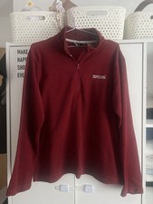 Regatta great outdoors burgundy red 3/4 zip fleece uk size 16