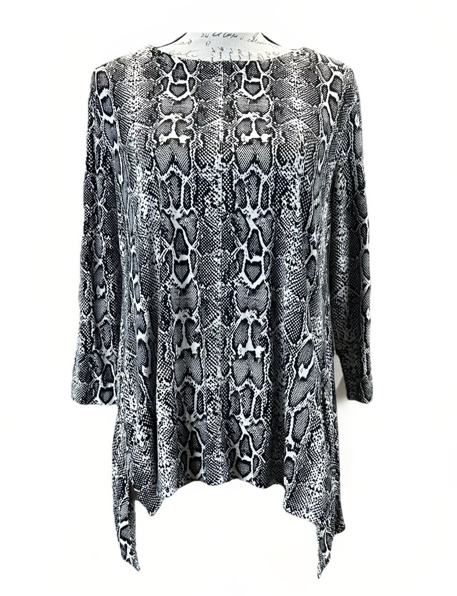 JOHN MARK Soft Stretch Python Snake Animal Print … - image 1