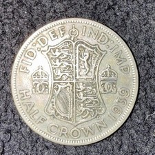 UK Great Britain Half Crown 1939 (George VI) Silver Coin
