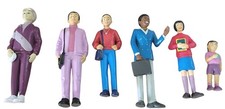 Lakeshore Learning Block People Lot of 6 Women Diverse All Ages Figurines FLAW