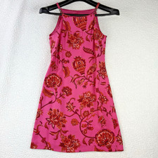 Ann Taylor Pink Paisley Silk Halter Sleeveless A Line Midi Dress Size 2