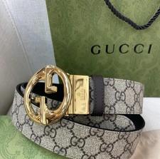 Gucci Black And Brown Reversible Belt Size 110CM