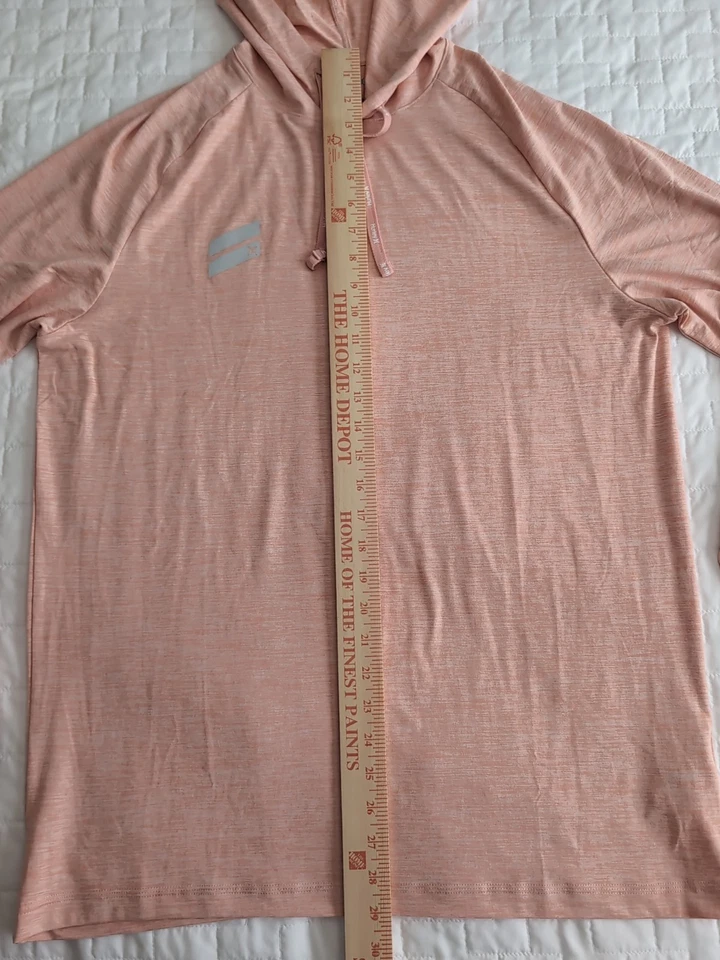 Мужская толстовка с капюшоном Hurley Performance Poly размер Large персиковый/розовый - Изображение 4 из 4