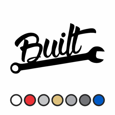 Built Car Vinyl Sticker Tuning Project Build Style Decal Bumper Rear Window