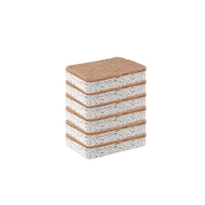 Umweltfreundlicher plastikfreier Küchenschwamm 100% biologisch abbaubar kompostierbar 6er Pack