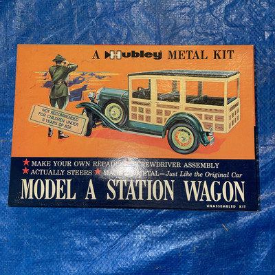 Vintage New Old  Stock  Model A Station Wagon Model Kit in Original Box Complete